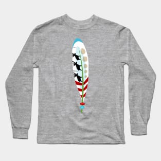 Ethnic Feather Long Sleeve T-Shirt